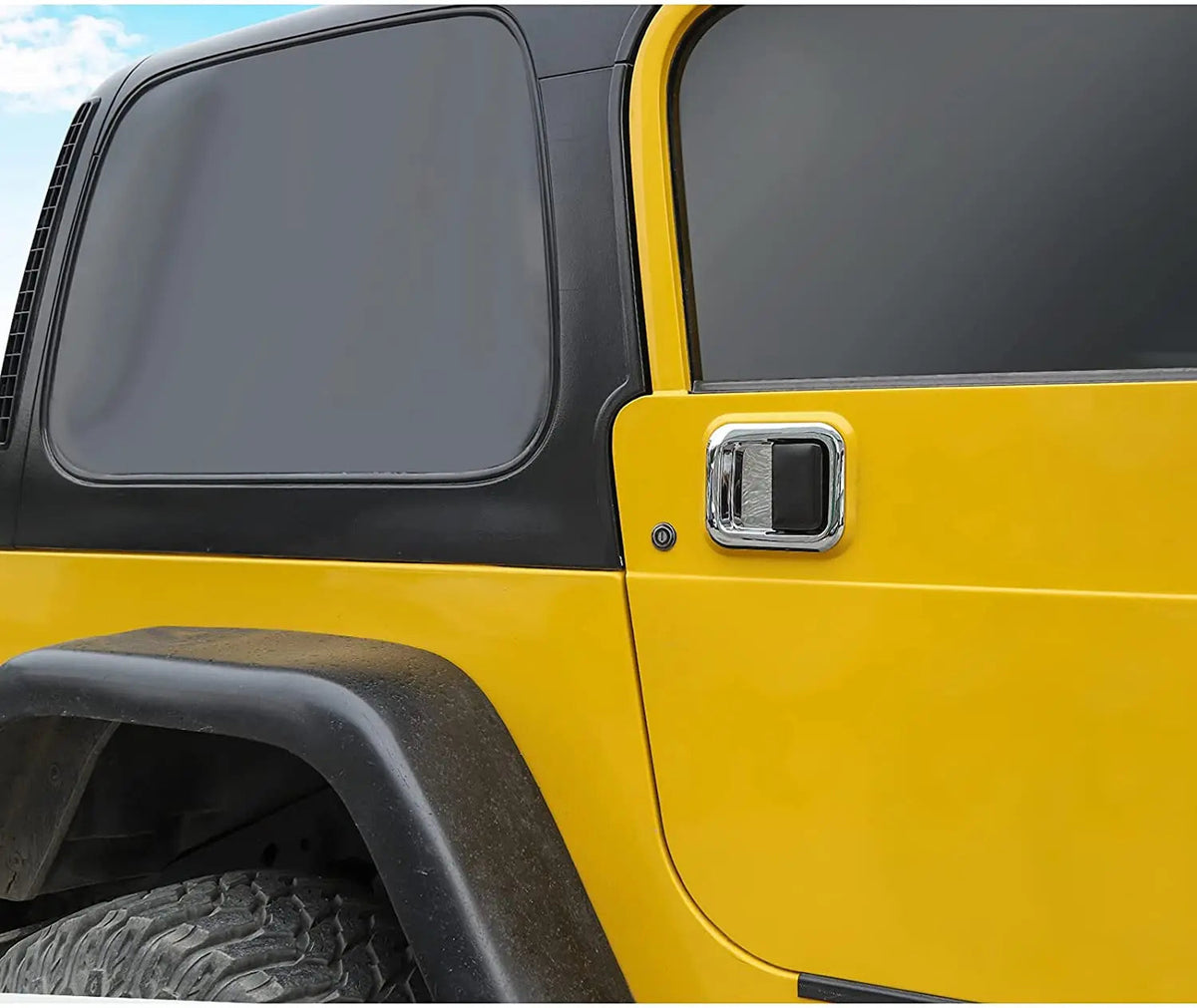For 1997-2006 Jeep Wrangler TJ Exterior Door Handle Bowl Trim Cover