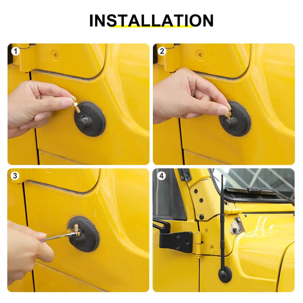 For 1997-2006 Jeep Wrangler TJ Exterior Hood Side Antenna Mast Radio