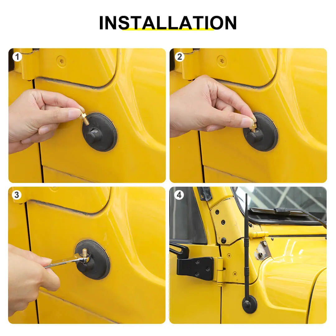 For 1997-2006 Jeep Wrangler TJ Exterior Hood Side Antenna Mast Radio