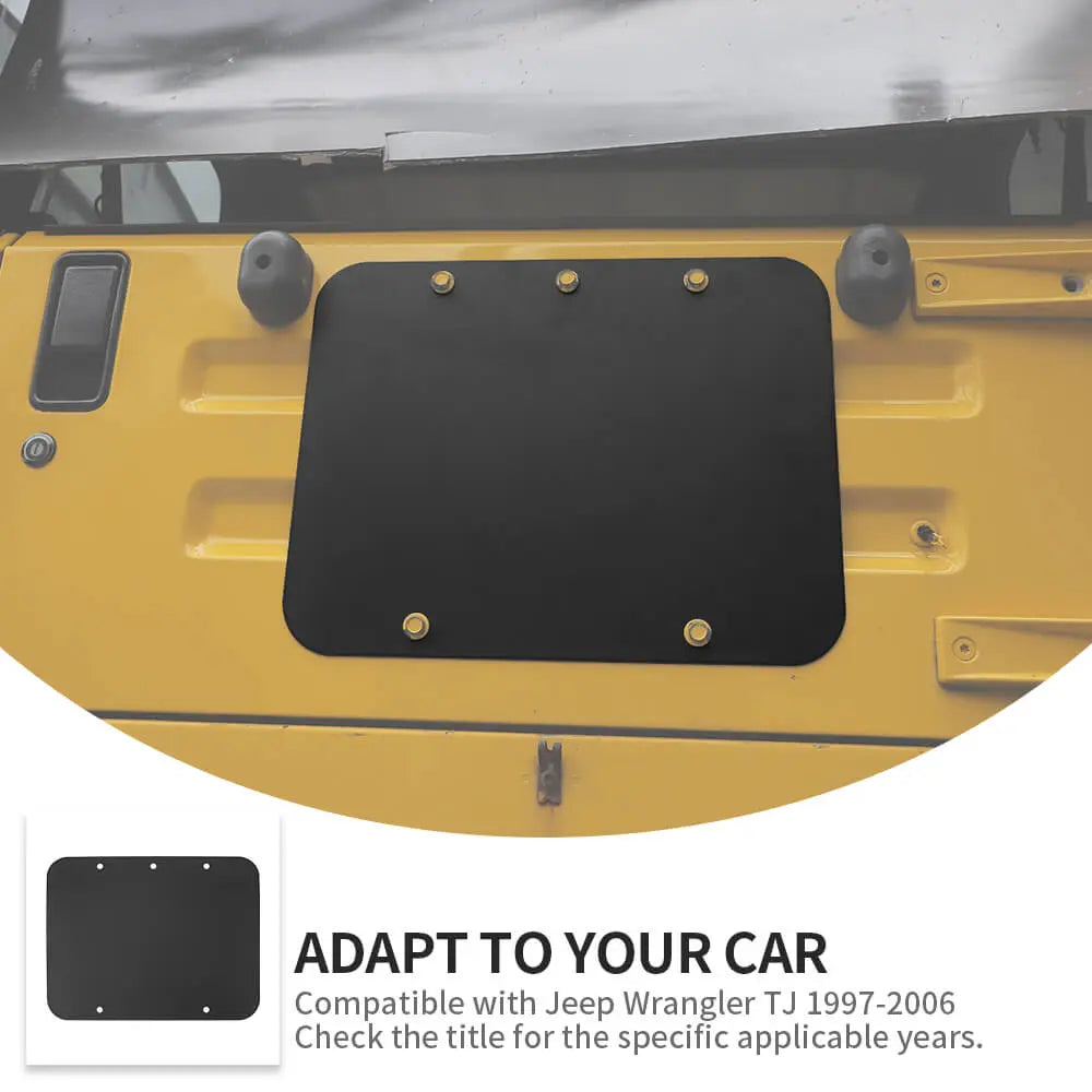 For 1997-2006 Jeep Wrangler TJ Exterior Rear Trunk Tailgate Exhaust Cover Trim Decor