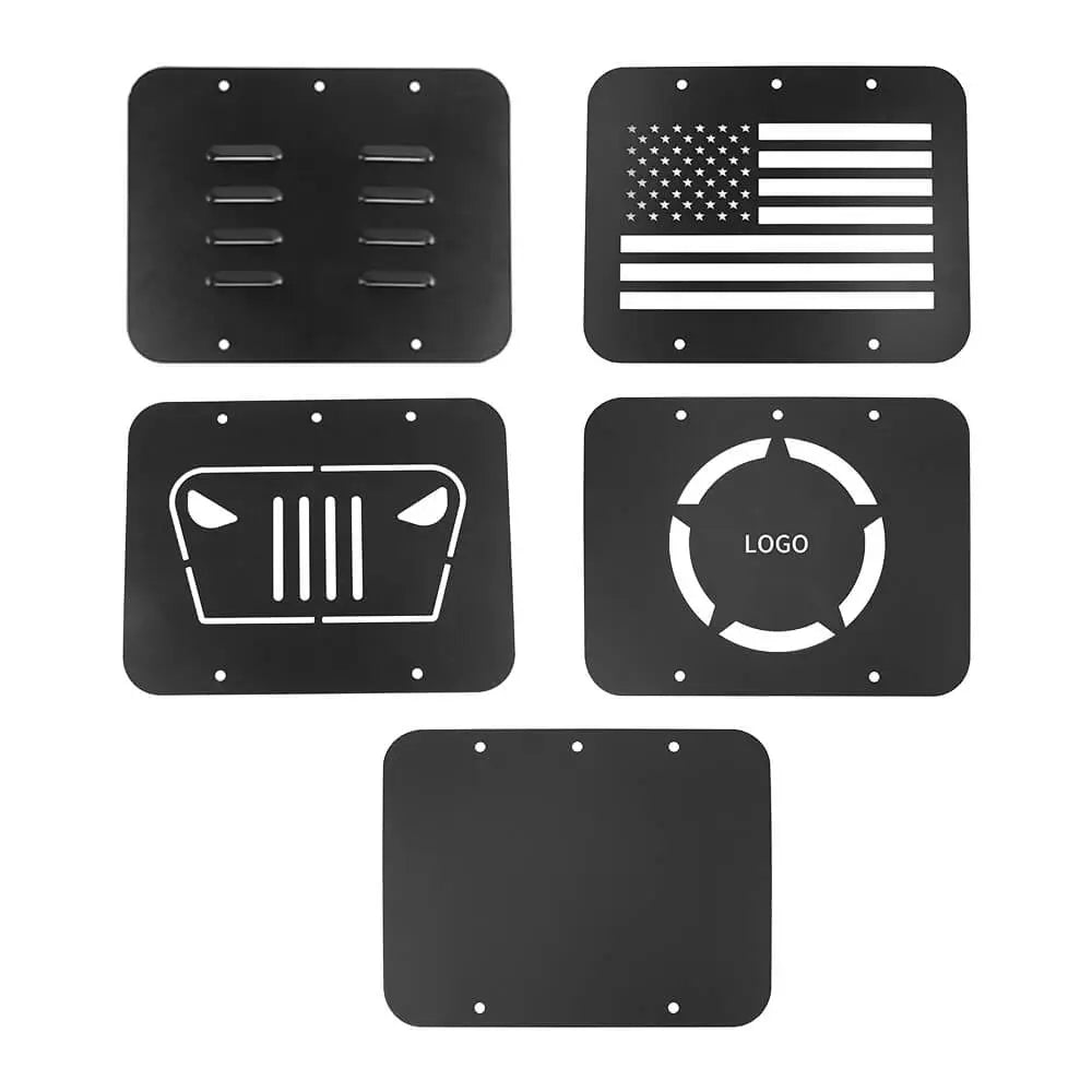 For 1997-2006 Jeep Wrangler TJ Exterior Rear Trunk Tailgate Exhaust Cover Trim Decor