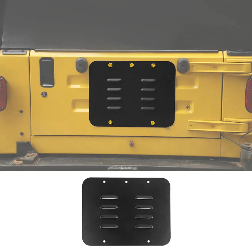For 1997-2006 Jeep Wrangler TJ Exterior Rear Trunk Tailgate Exhaust Cover Trim Decor