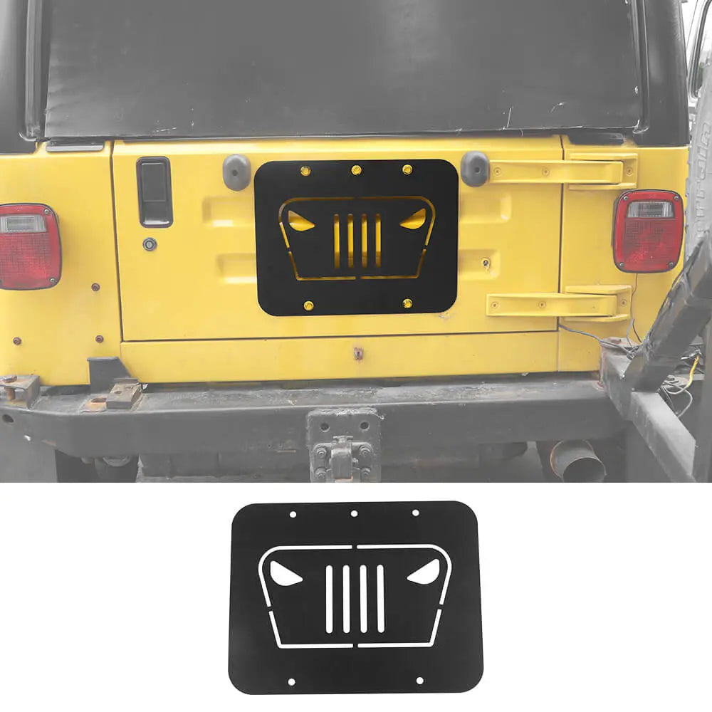 For 1997-2006 Jeep Wrangler TJ Exterior Rear Trunk Tailgate Exhaust Cover Trim Decor