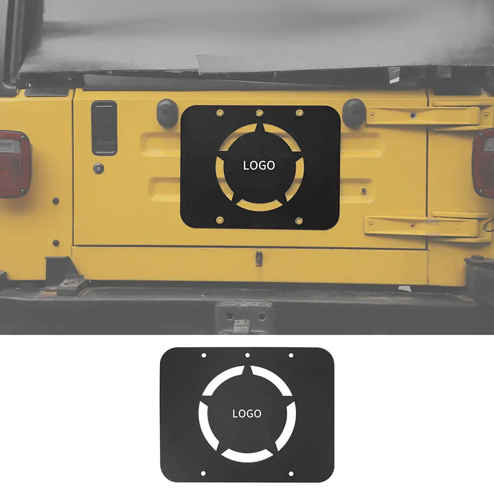 For 1997-2006 Jeep Wrangler TJ Exterior Rear Trunk Tailgate Exhaust Cover Trim Decor