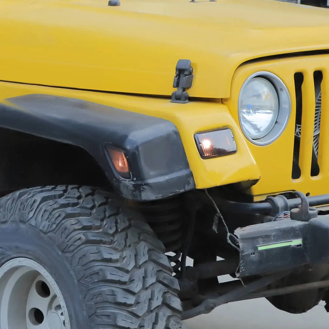 For 1997-2006 Jeep Wrangler TJ Front Bumper Signal Fender Side Marker Light Cover Accessories (4 pcs)