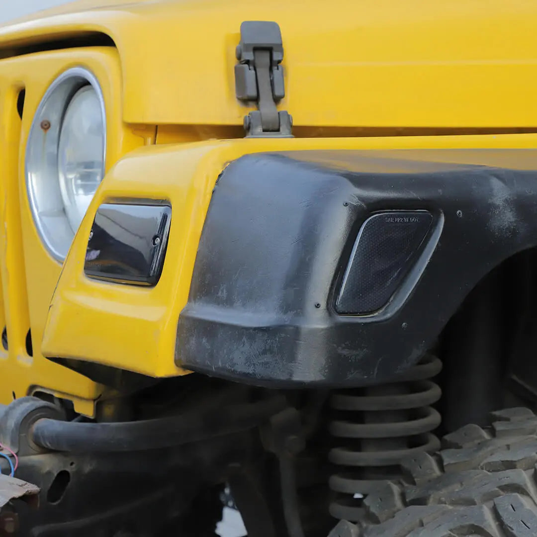 For 1997-2006 Jeep Wrangler TJ Front Bumper Signal Fender Side Marker Light Cover Accessories (4 pcs)