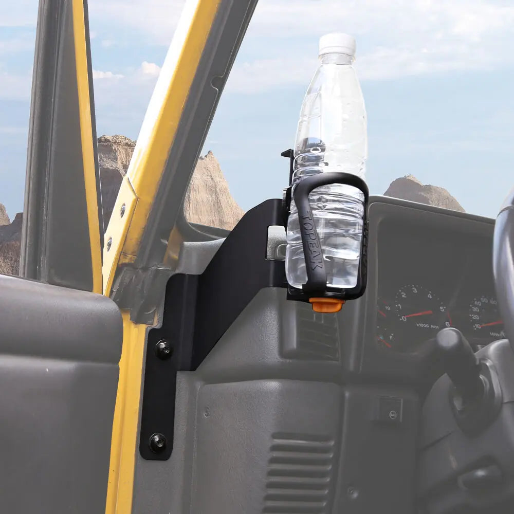 For 1997-2006 Jeep Wrangler TJ Front Door Drink Cup Phone Holder Mount Rack Bracket