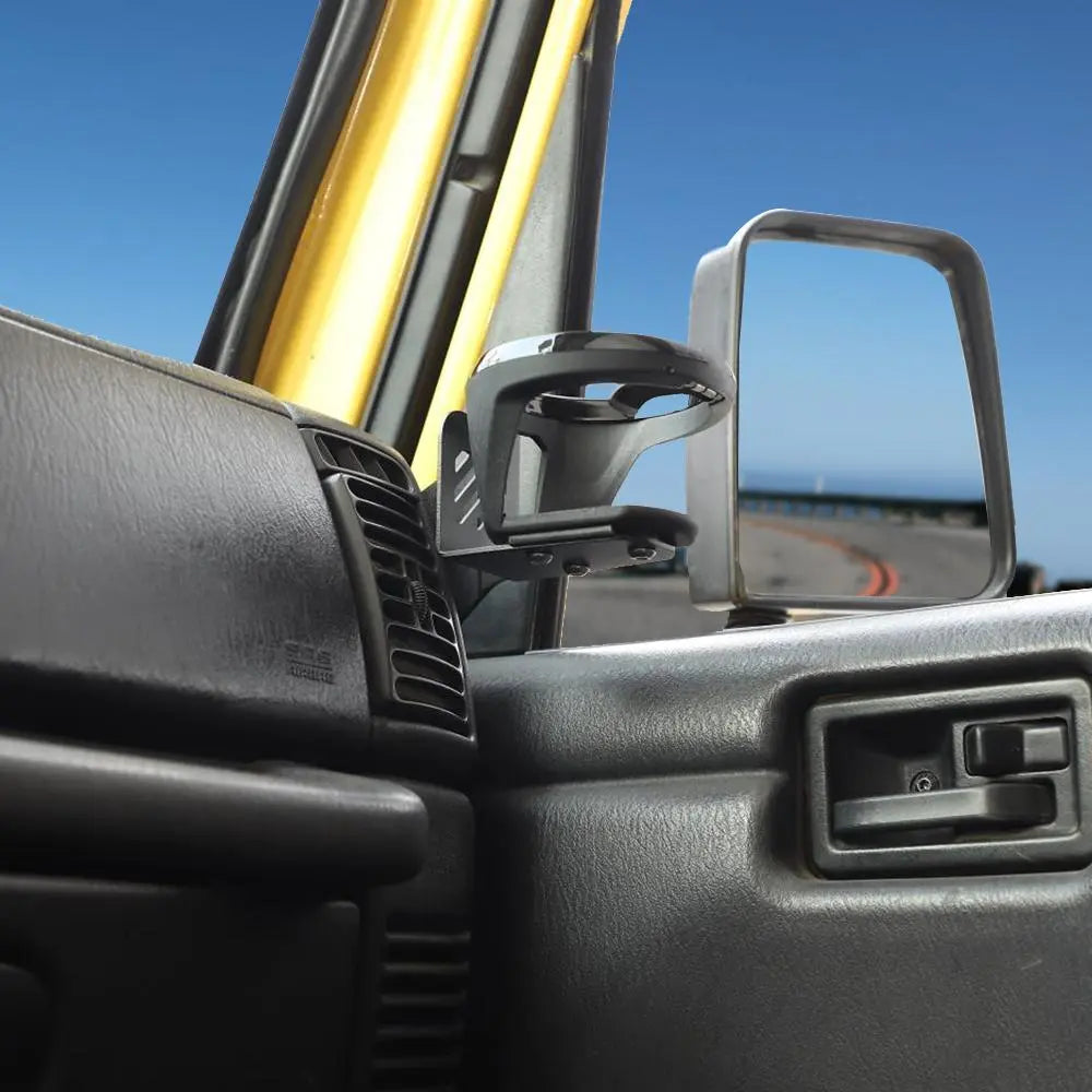 For 1997-2006 Jeep Wrangler TJ Front Door Water Cup Bracket Holder  Black Right & Left