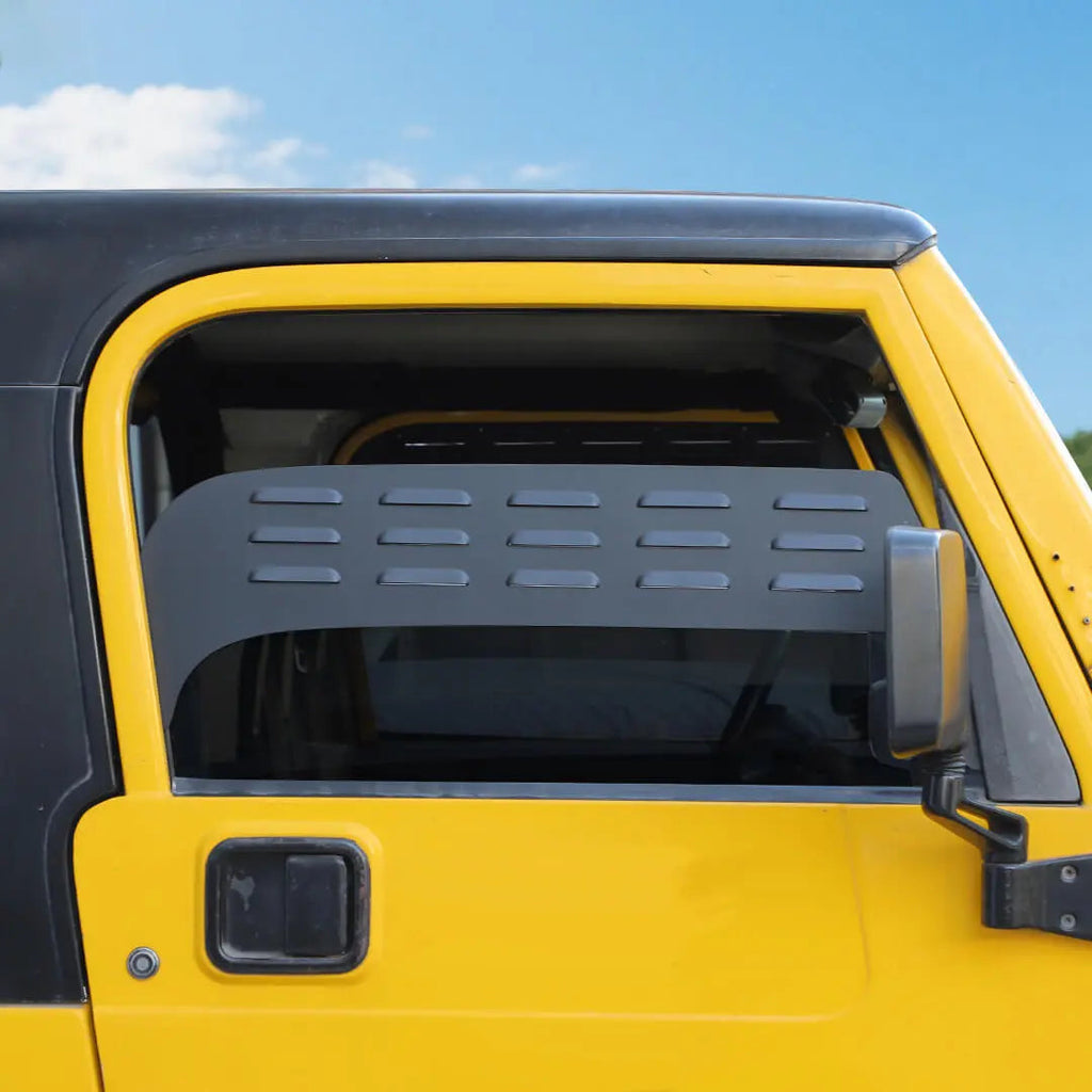 For 1997-2006 Jeep Wrangler TJ Front Door Window Louver Air Vent Panel Cover Trim (2 pcs)