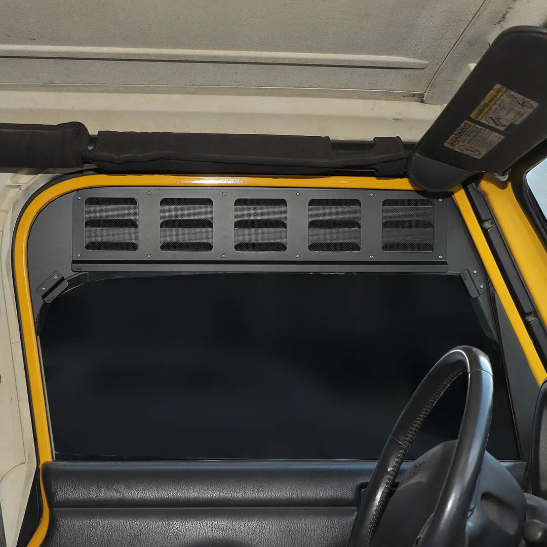For 1997-2006 Jeep Wrangler TJ Front Door Window Louver Air Vent Panel Cover Trim (2 pcs)