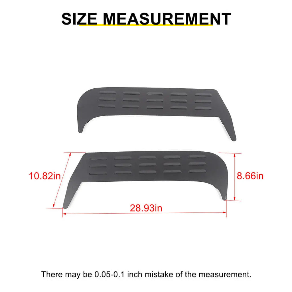 For 1997-2006 Jeep Wrangler TJ Front Door Window Louver Air Vent Panel Cover Trim (2 pcs)