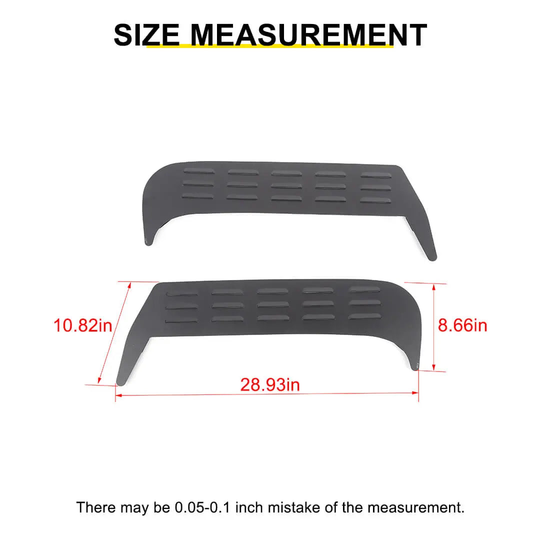 For 1997-2006 Jeep Wrangler TJ Front Door Window Louver Air Vent Panel Cover Trim (2 pcs)