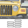For 1997-2006 Jeep Wrangler TJ Front Grille Inserts Honeycomb Mesh Kit 7pcs/set