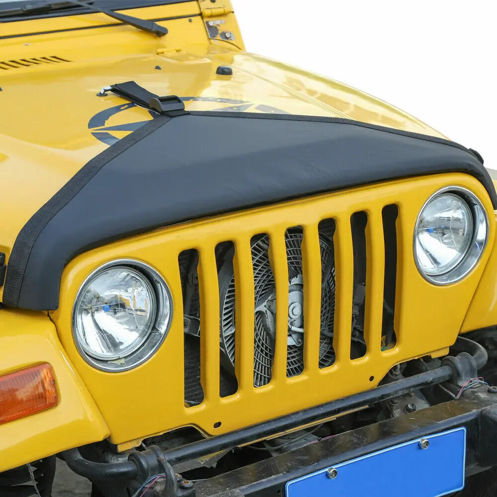 For 1997-2006 Jeep Wrangler TJ Front Hood Bra Cover T-Style Protector Decoration