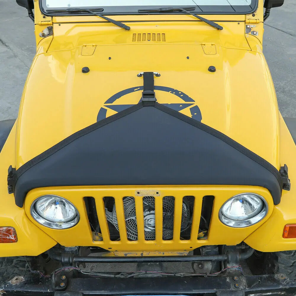For 1997-2006 Jeep Wrangler TJ Front Hood Bra Cover T-Style Protector Decoration