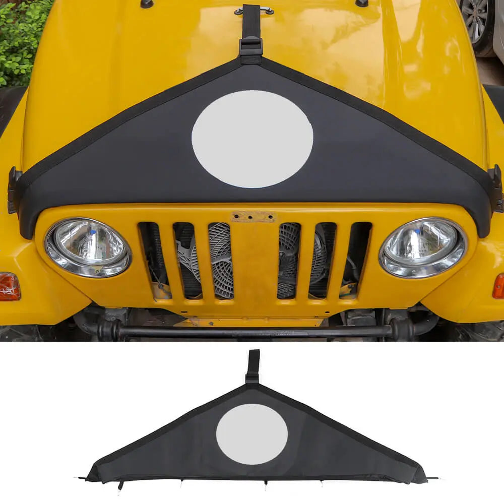 For 1997-2006 Jeep Wrangler TJ Front Hood Bra Cover T-Style Protector Decoration