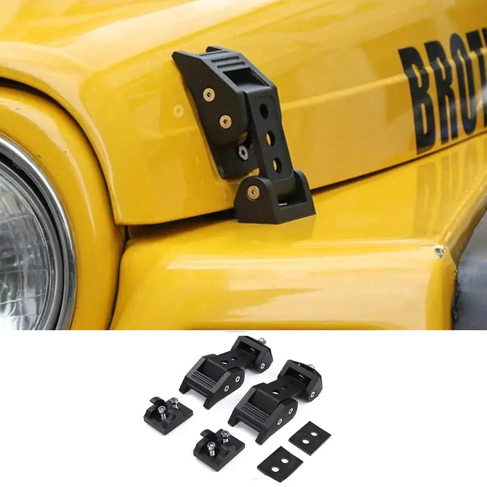 For 1997-2006 Jeep Wrangler TJ Hood Latches Lock Catch Cover Kit