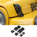 For 1997-2006 Jeep Wrangler TJ Hood Latches Lock Catch Cover Kit