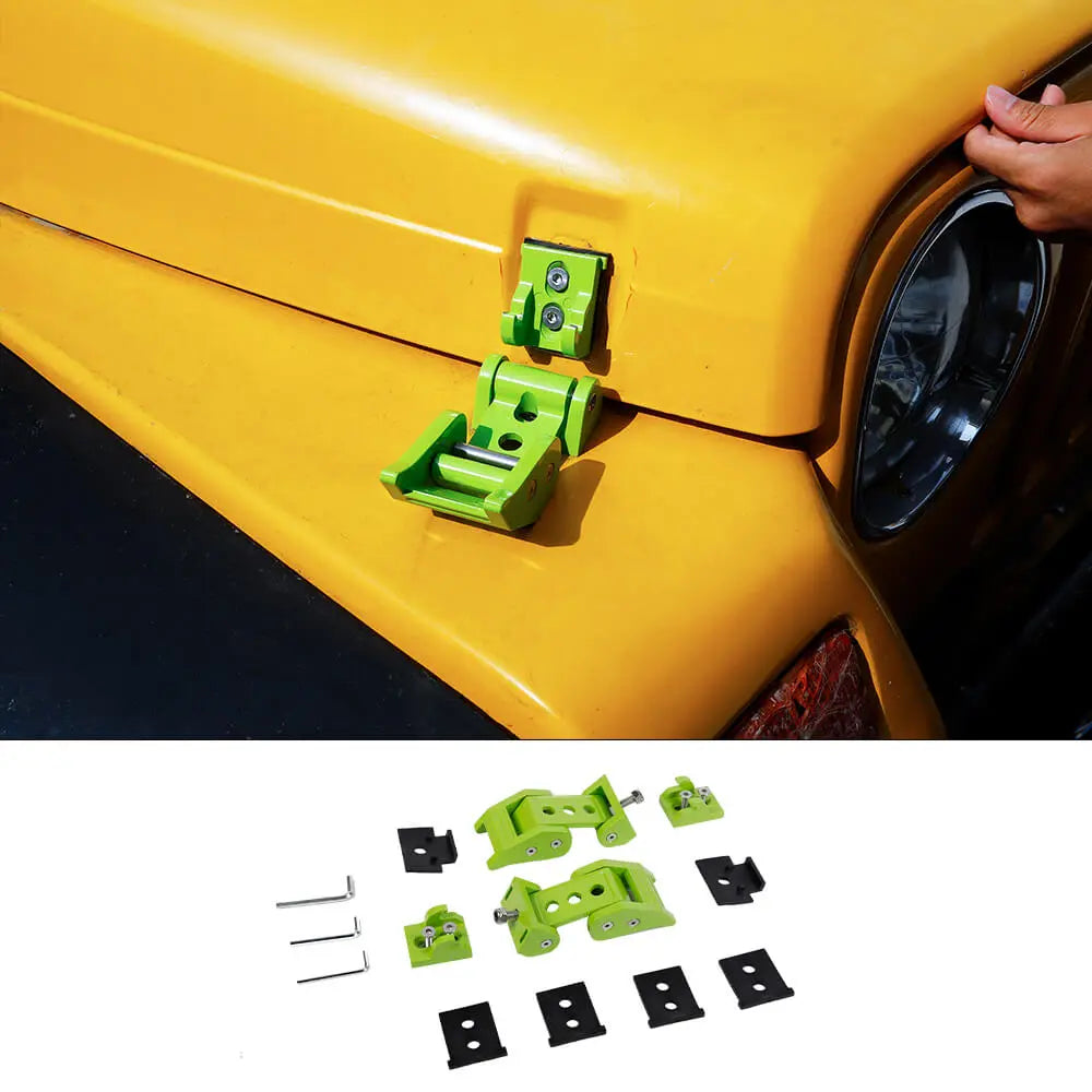 For 1997-2006 Jeep Wrangler TJ Hood Latches Lock Catch Cover Kit