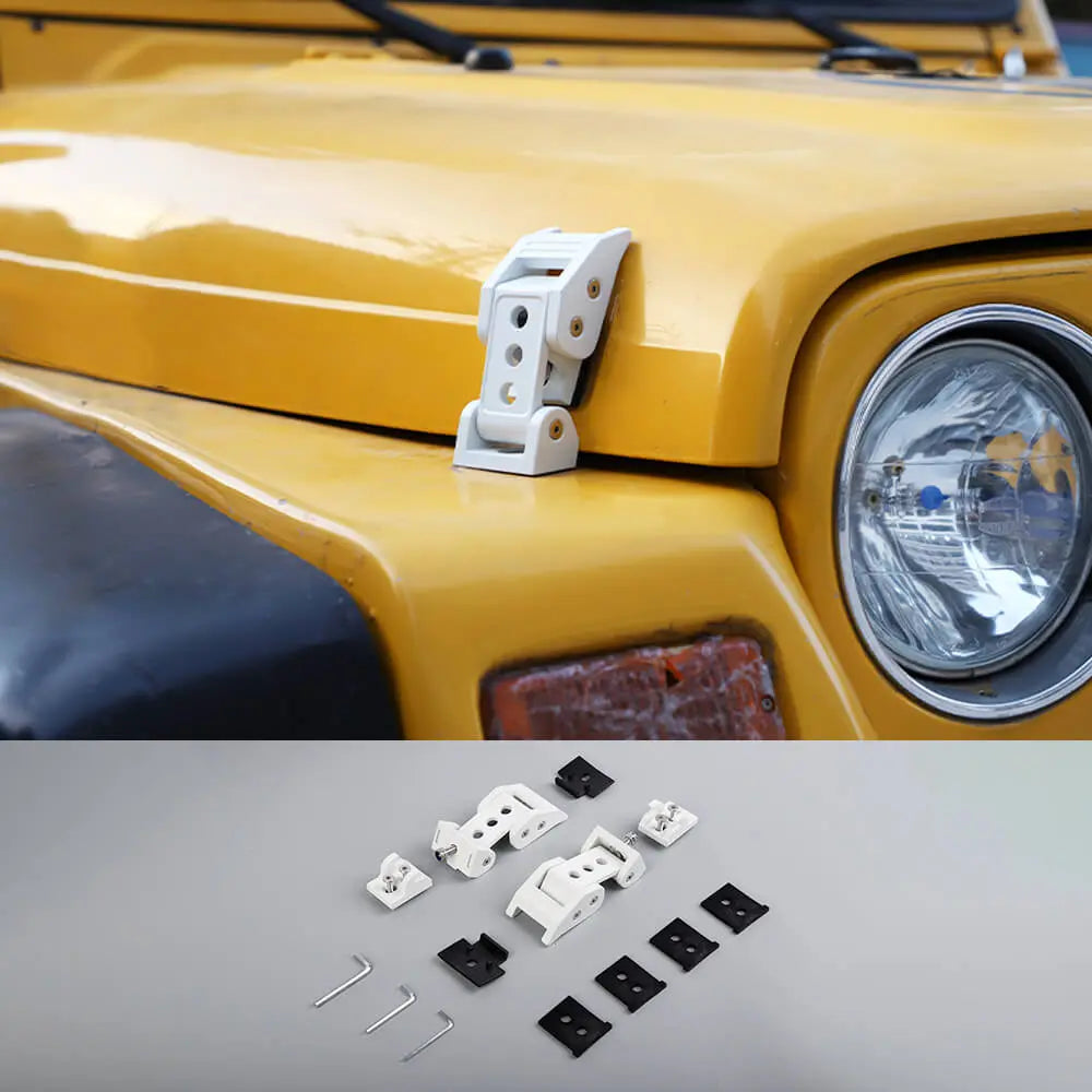 For 1997-2006 Jeep Wrangler TJ Hood Latches Lock Catch Cover Kit