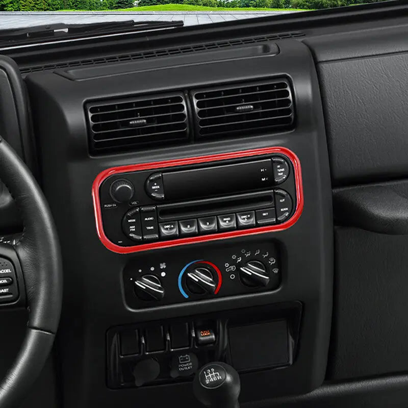 For 1997-2006 Jeep Wrangler TJ Interior Center Console  Radio Cover Trim Frame