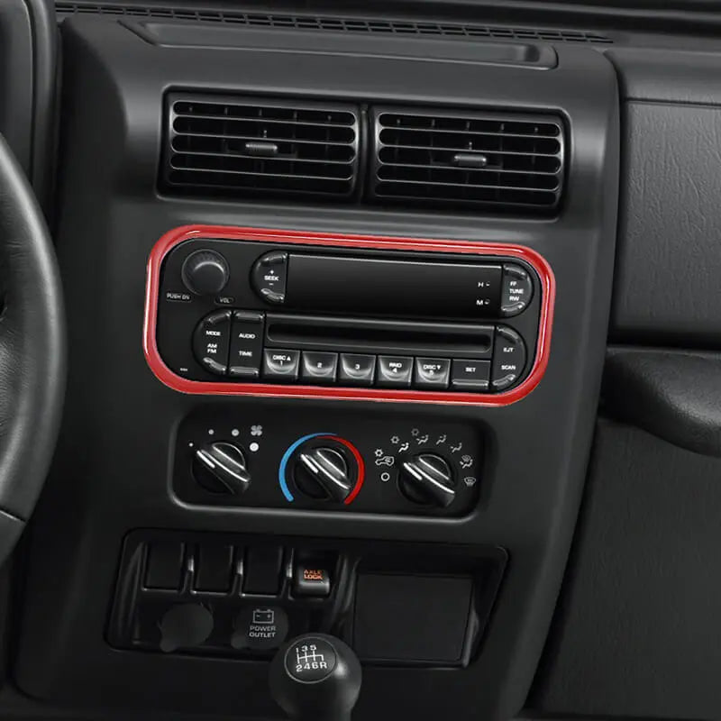 For 1997-2006 Jeep Wrangler TJ Interior Center Console  Radio Cover Trim Frame