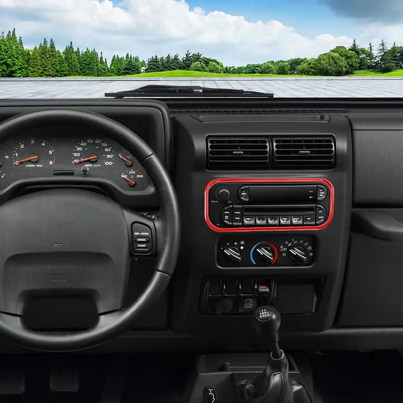 For 1997-2006 Jeep Wrangler TJ Interior Center Console  Radio Cover Trim Frame
