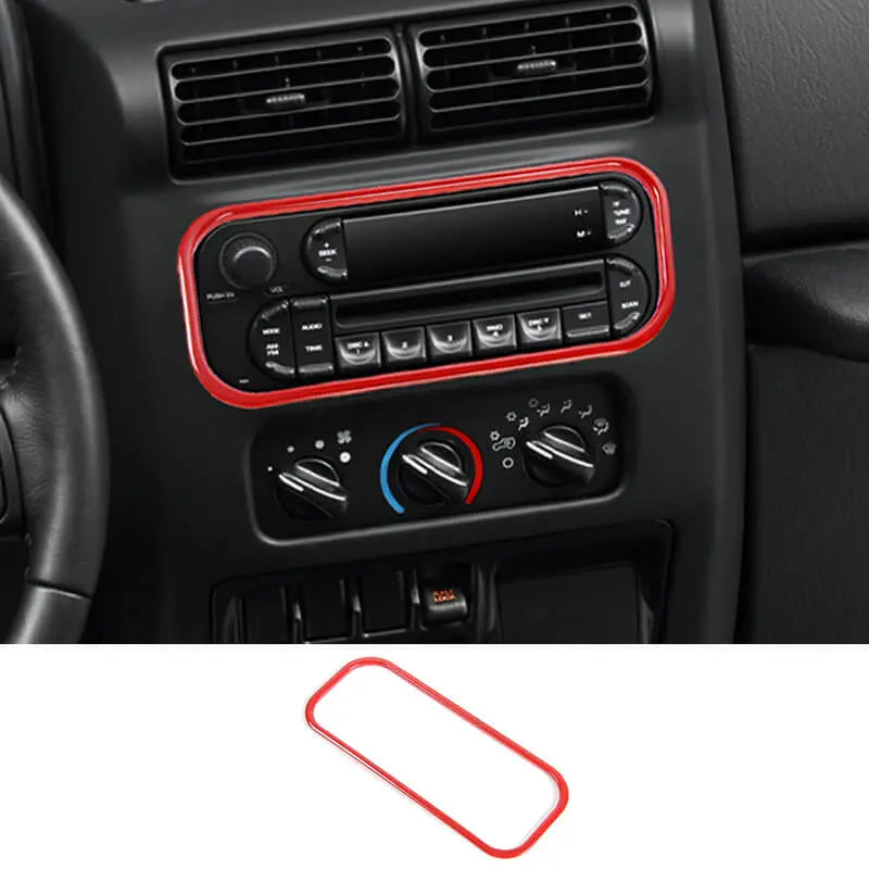 For 1997-2006 Jeep Wrangler TJ Interior Center Console  Radio Cover Trim Frame