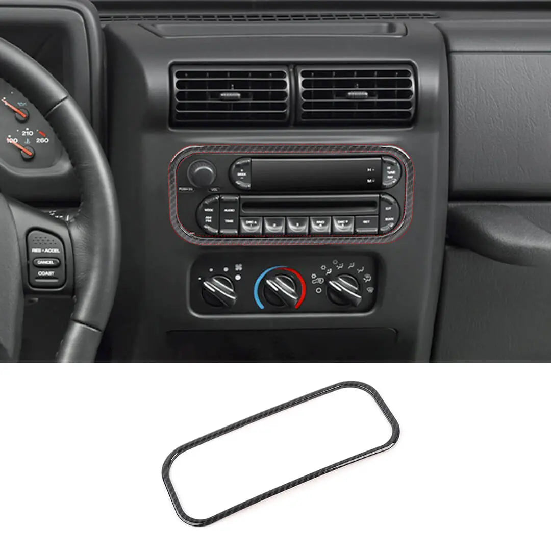 For 1997-2006 Jeep Wrangler TJ Interior Center Console  Radio Cover Trim Frame