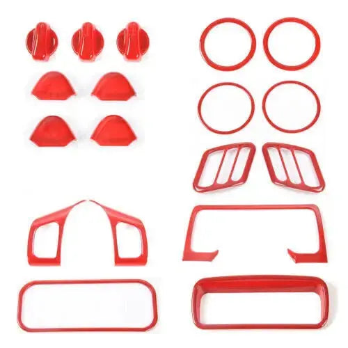 For 1997-2006 Jeep Wrangler TJ Interior Decoration Trim Kit Cover (18 pcs)