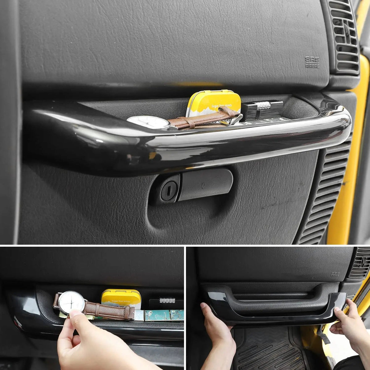 For 1997-2006 Jeep Wrangler TJ Interior Passenger Organizer Box Grab Tray Co-Pilot Handle Trim Cover