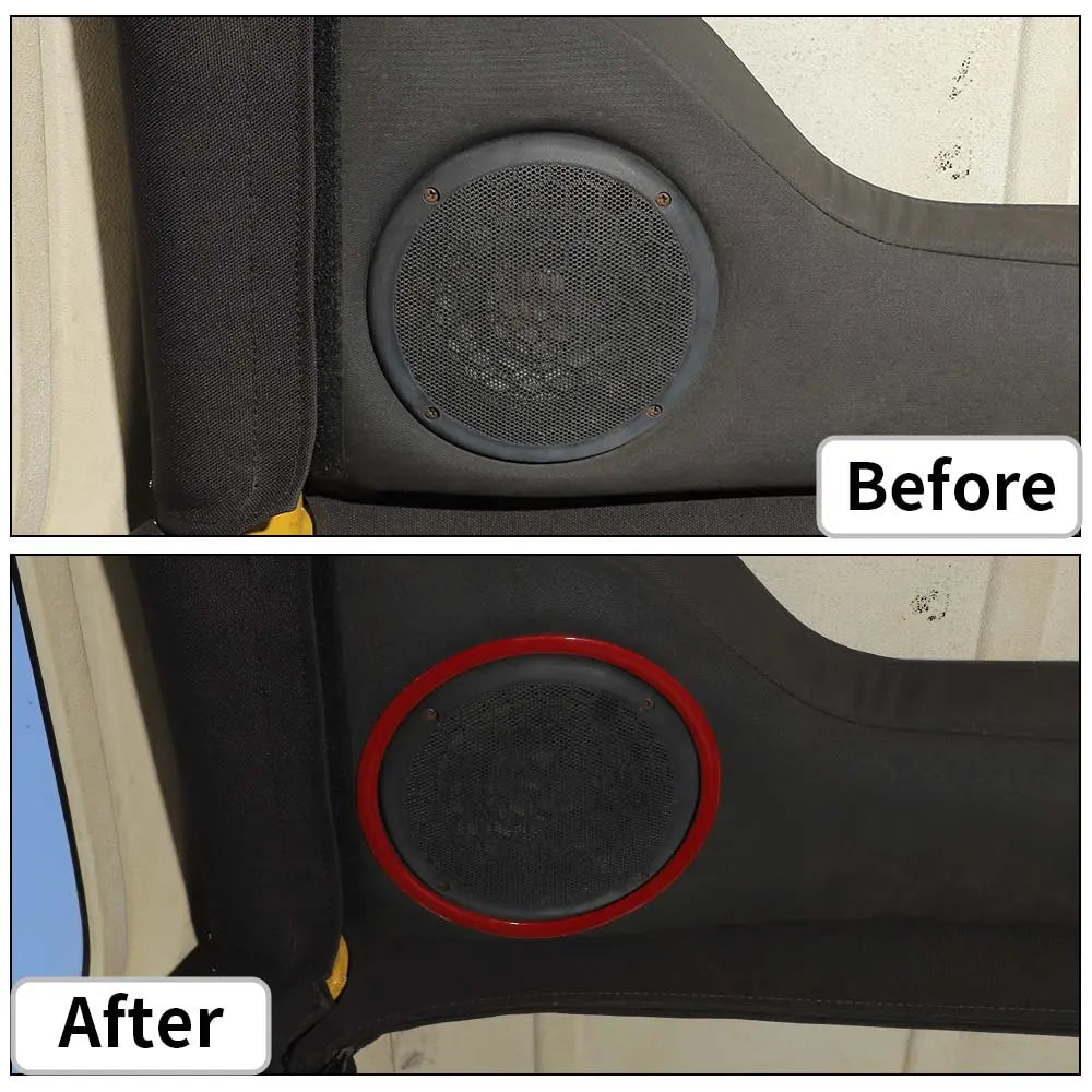 For 1997-2006 Jeep Wrangler TJ Interior Roof Speaker Horn Ring Cover Trim