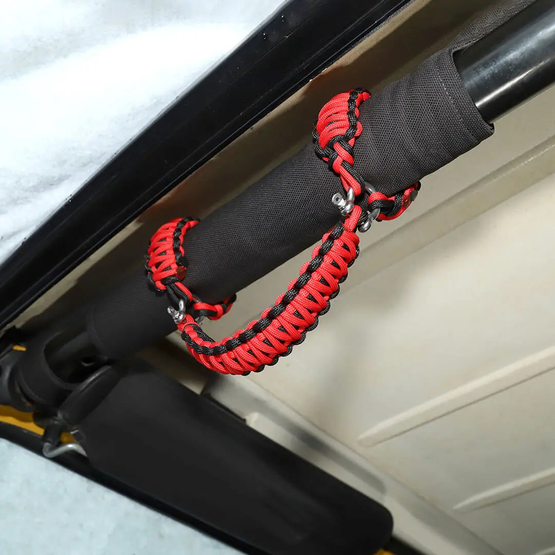 For 1997-2006 Jeep Wrangler TJ Interior Top Roll Bar Grab Handles Grip Accessories (2 pcs)
