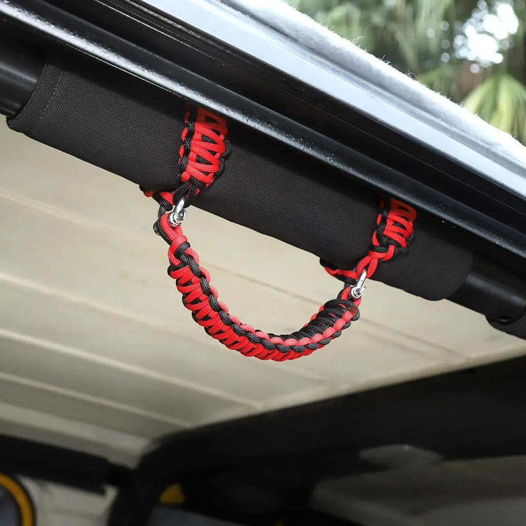 For 1997-2006 Jeep Wrangler TJ Interior Top Roll Bar Grab Handles Grip Accessories (2 pcs)