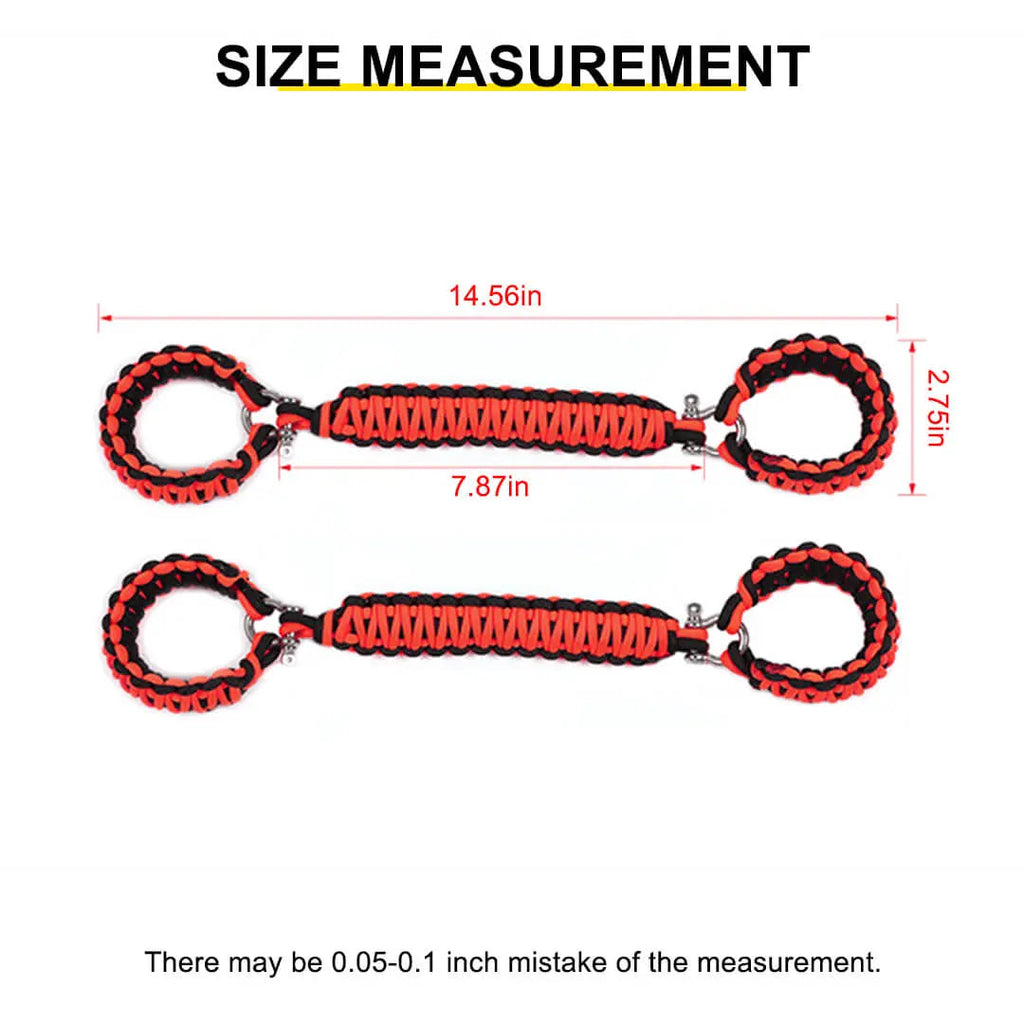 For 1997-2006 Jeep Wrangler TJ Interior Top Roll Bar Grab Handles Grip Accessories (2 pcs)