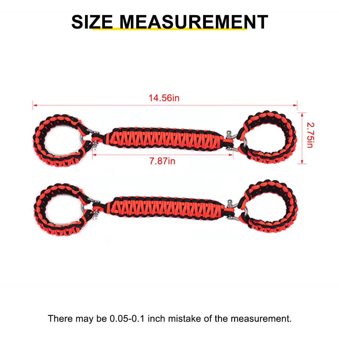 For 1997-2006 Jeep Wrangler TJ Interior Top Roll Bar Grab Handles Grip Accessories (2 pcs)