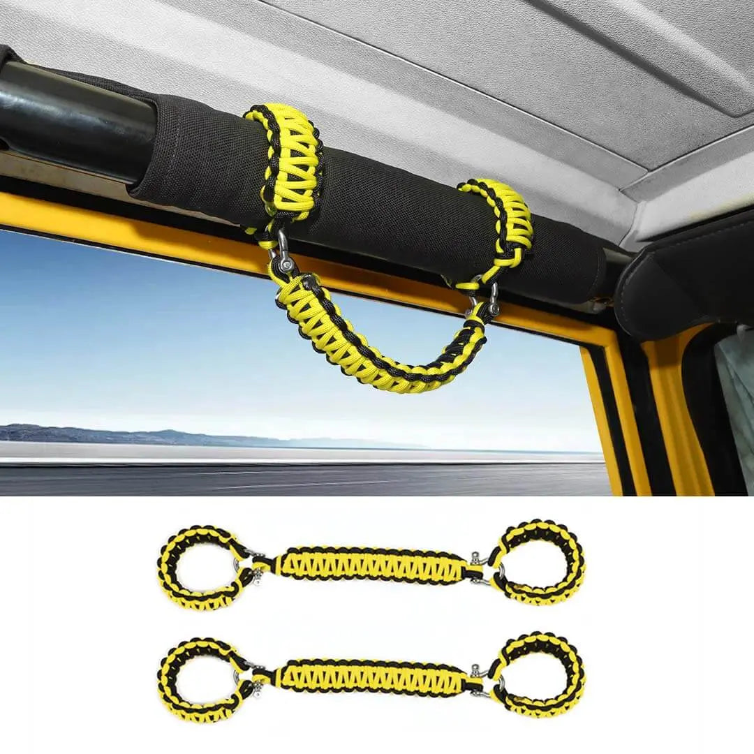 For 1997-2006 Jeep Wrangler TJ Interior Top Roll Bar Grab Handles Grip Accessories (2 pcs)