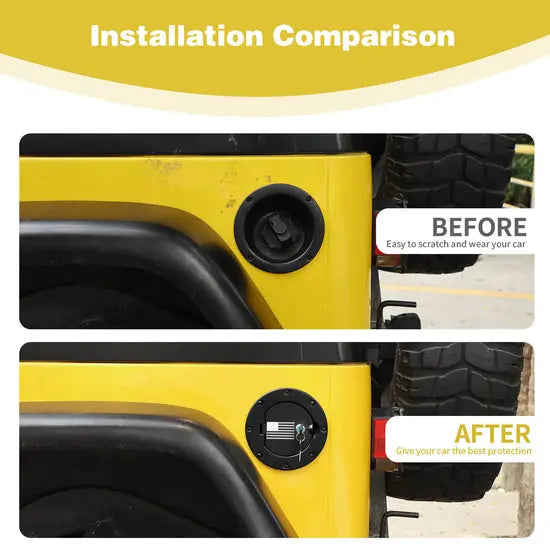 For 1997-2006 Jeep Wrangler TJ Locking Fuel Door Gas Tank Cover