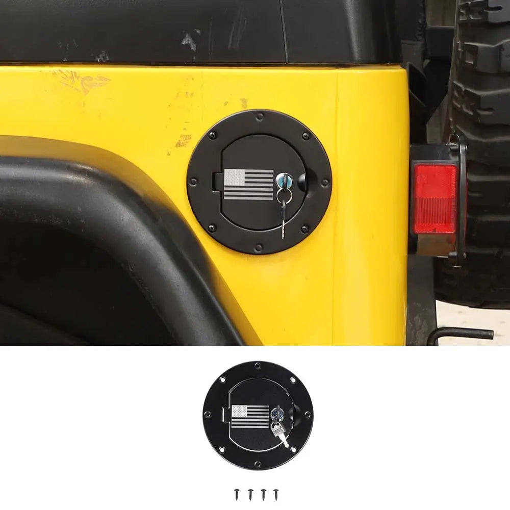 For 1997-2006 Jeep Wrangler TJ Locking Fuel Door Gas Tank Cover