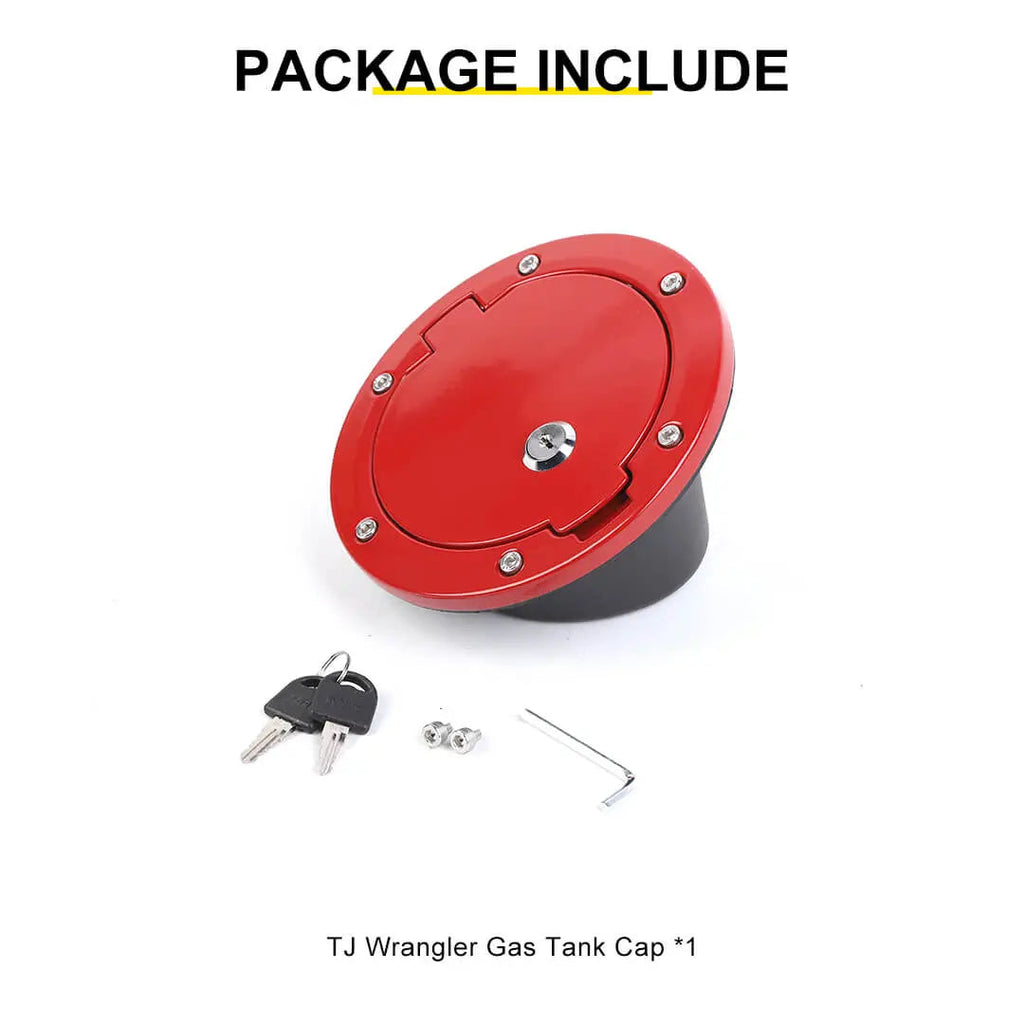 For 1997-2006 Jeep Wrangler TJ Locking Fuel Filler Door Gas Tank Cap