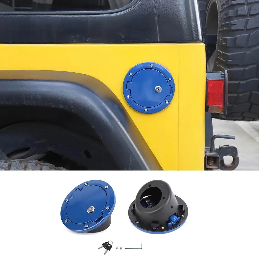 For 1997-2006 Jeep Wrangler TJ Locking Fuel Filler Door Gas Tank Cap