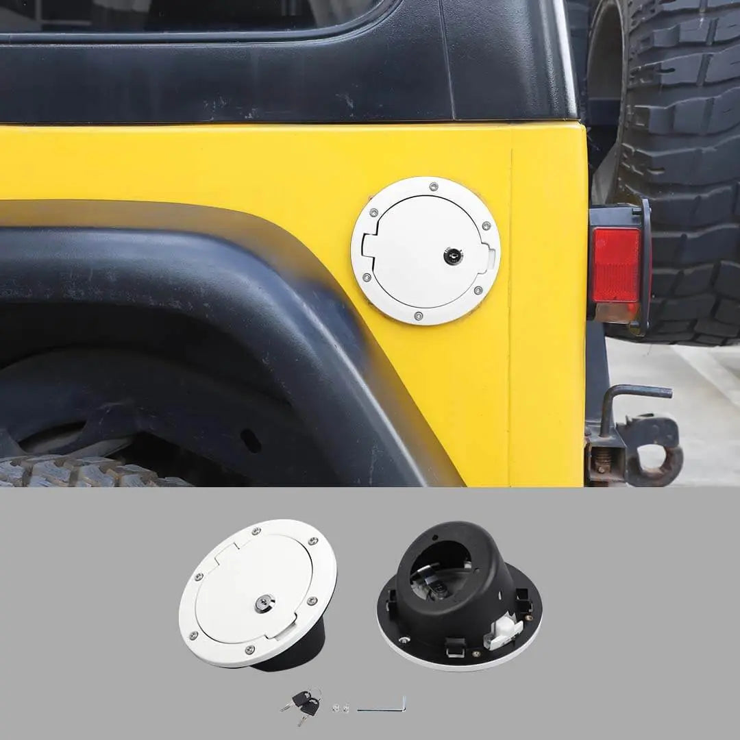 For 1997-2006 Jeep Wrangler TJ Locking Fuel Filler Door Gas Tank Cap