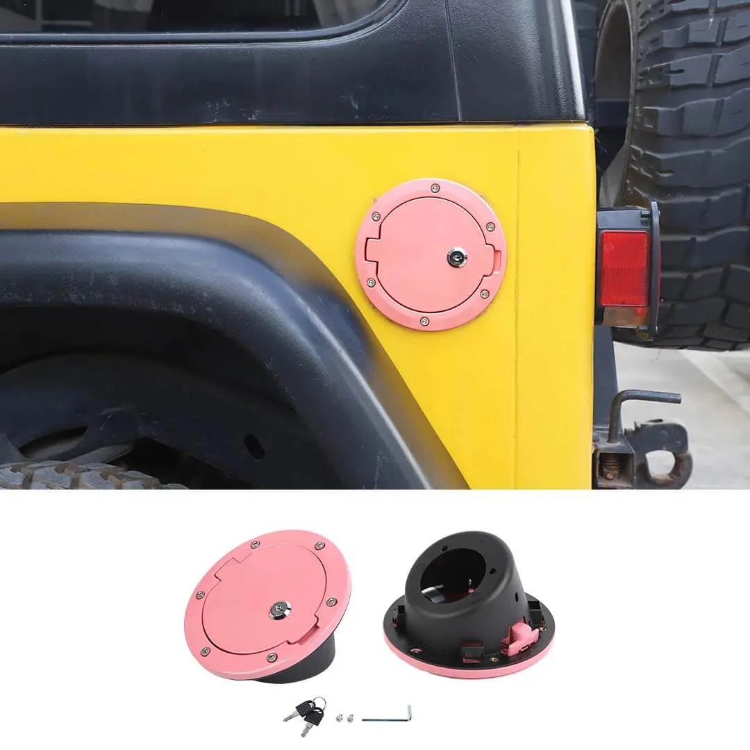 For 1997-2006 Jeep Wrangler TJ Locking Fuel Filler Door Gas Tank Cap