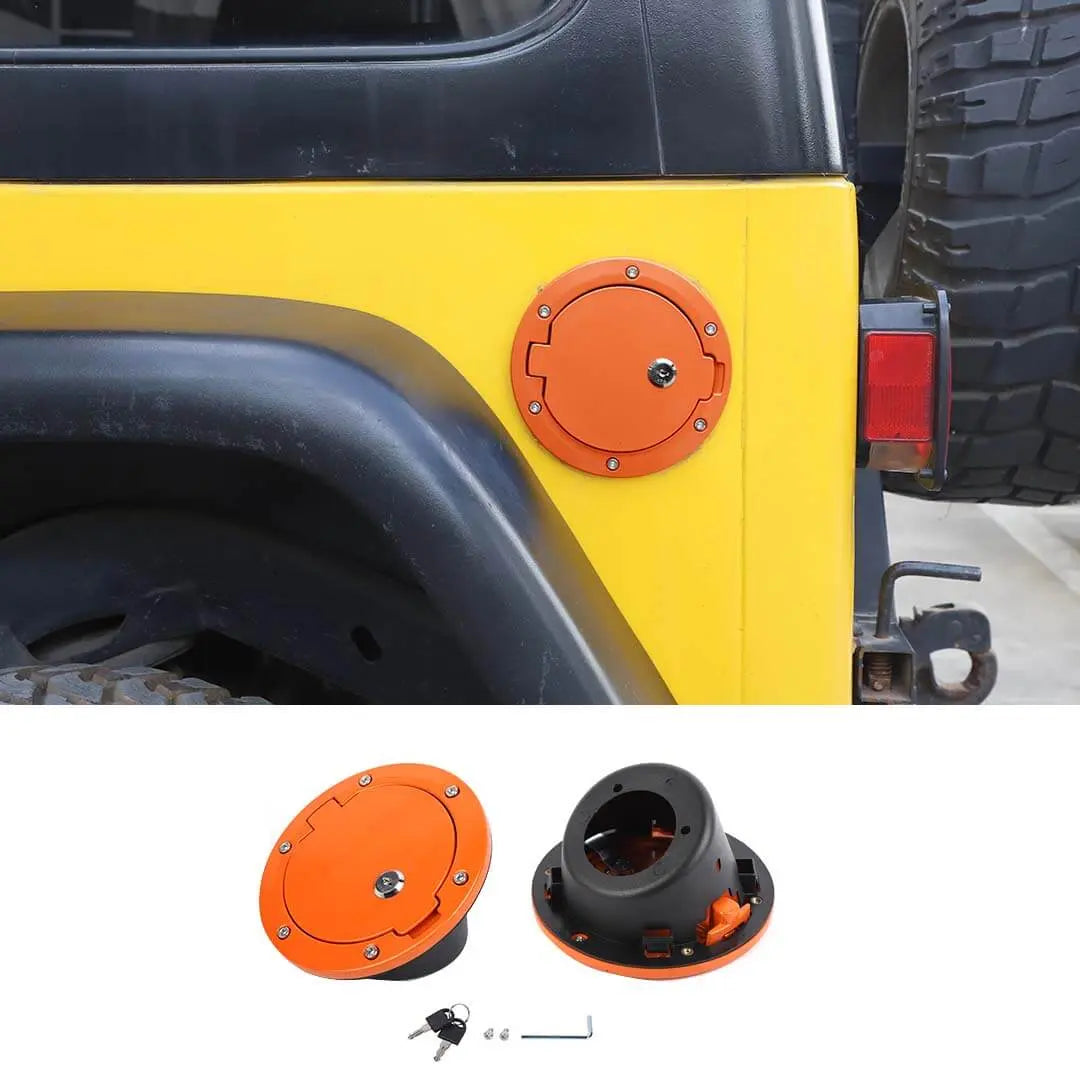 For 1997-2006 Jeep Wrangler TJ Locking Fuel Filler Door Gas Tank Cap