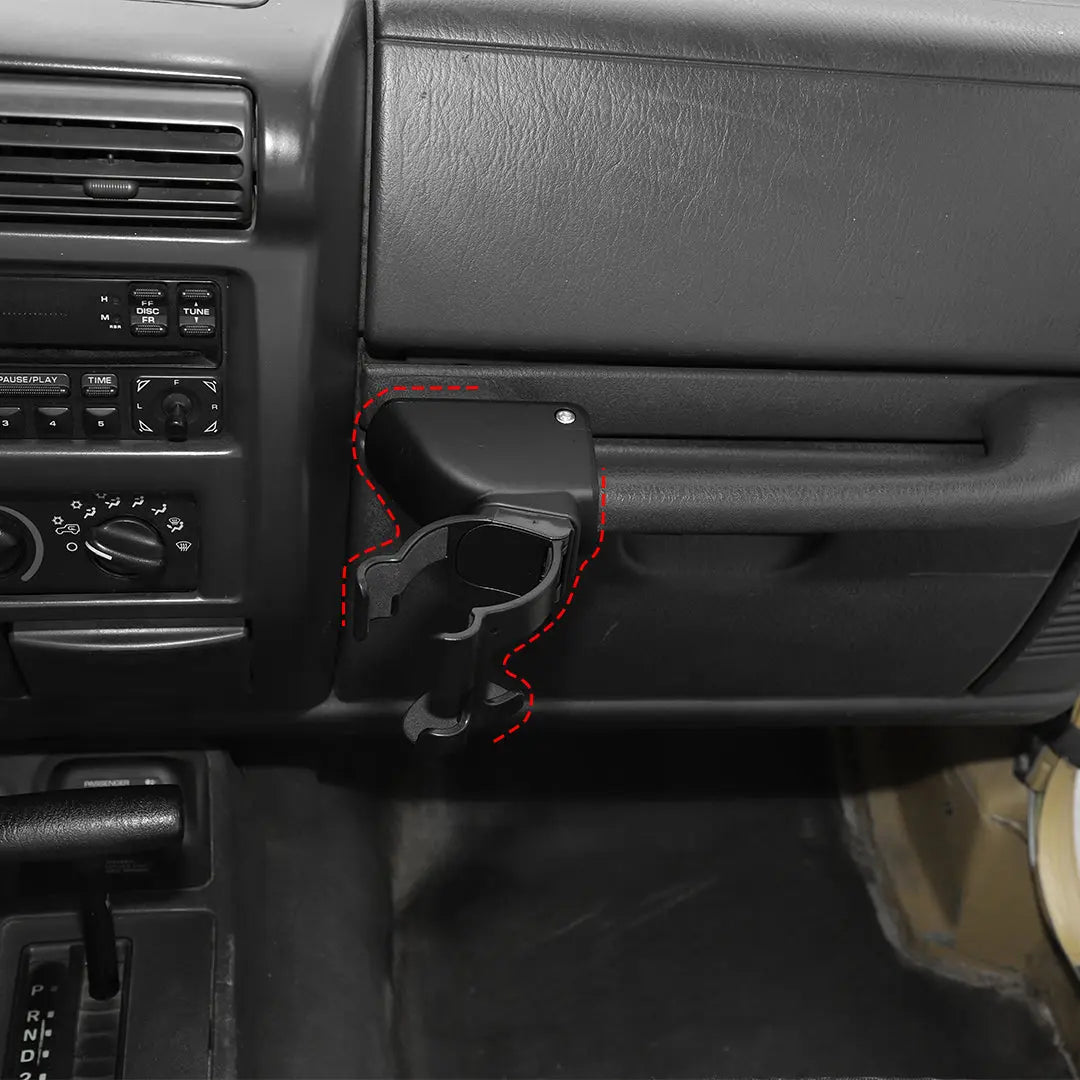 For 1997-2006 Jeep Wrangler TJ Multi-Function Cup Holder Phone Mount Phone Holder