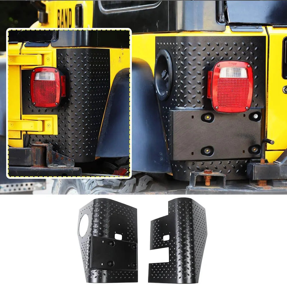 For 1997-2006 Jeep Wrangler TJ Rear Corner Guards Body Armor Corner Cover Trim