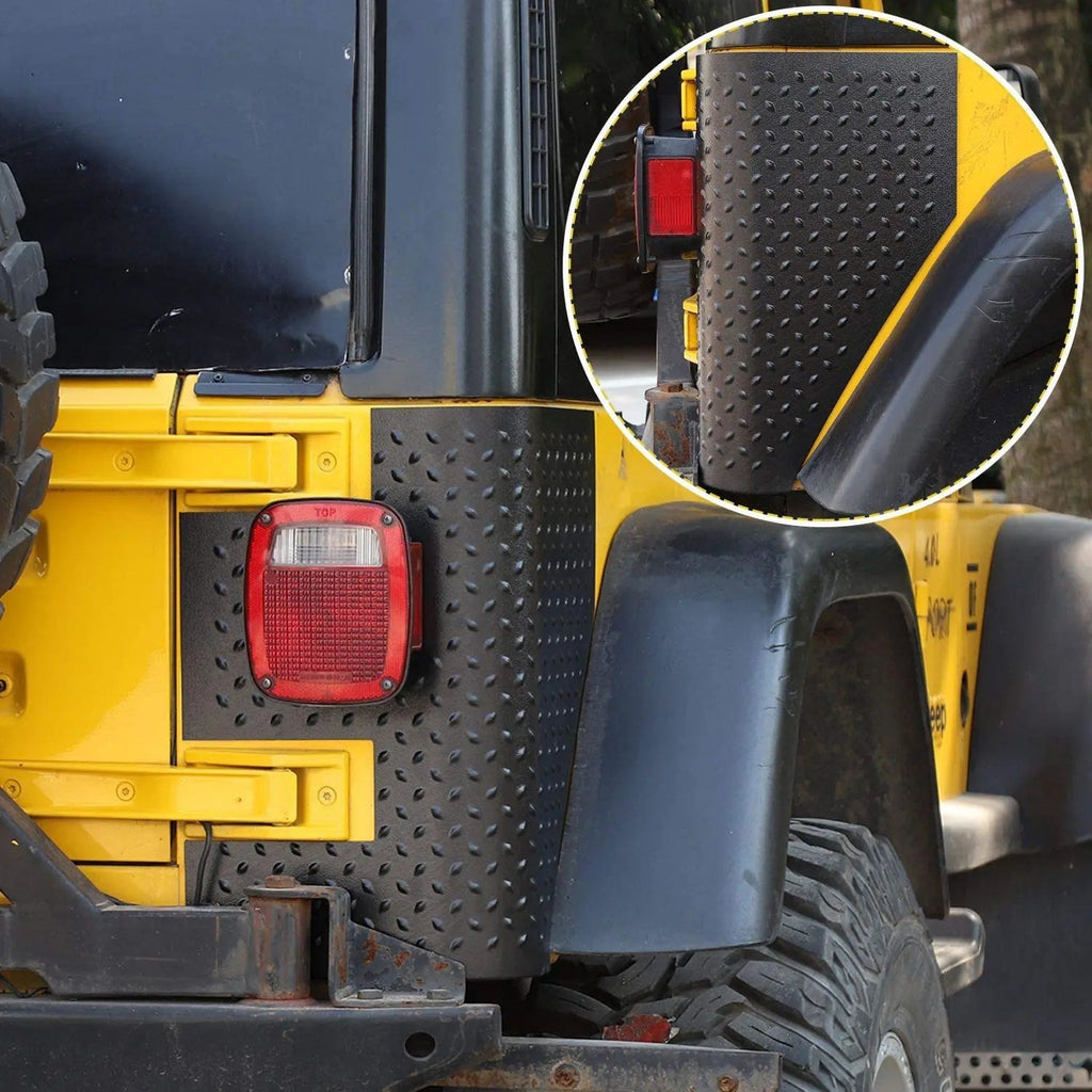 For 1997-2006 Jeep Wrangler TJ Rear Corner Guards Body Armor Corner Cover Trim