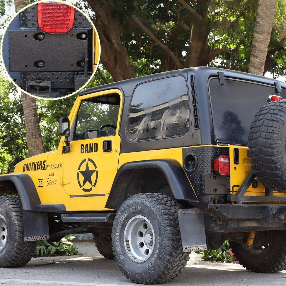 For 1997-2006 Jeep Wrangler TJ Rear Corner Guards Body Armor Corner Cover Trim
