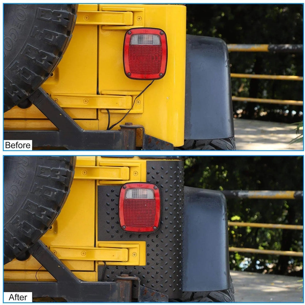 For 1997-2006 Jeep Wrangler TJ Rear Corner Guards Body Armor Corner Cover Trim