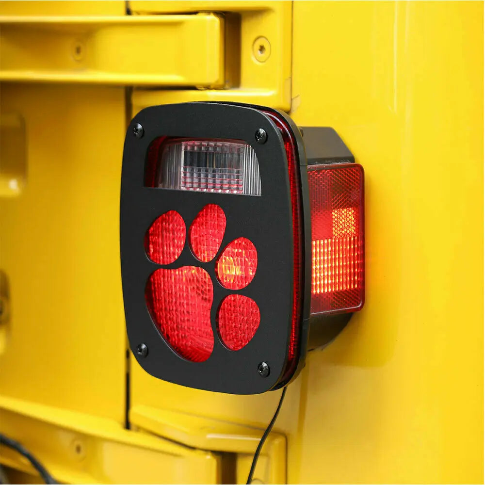 For 1997-2006 Jeep Wrangler TJ Rear Taillight Guard Paw Trim Cover